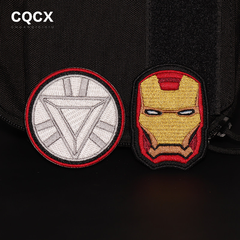 漫威钢铁侠魔术贴徽章 复仇者联盟刺绣臂章个性背包贴章衣服配饰