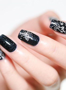 玩卡119星空砂星空黑蓝色芭比树脂光疗甲油胶健康持久可卸彩胶