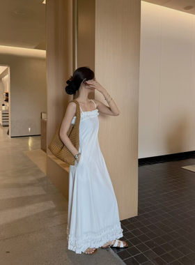 NN | 2025新款时尚百搭韩版休闲宽松显瘦设计感吊带连衣裙长裙