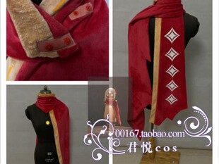 君悦.sk.光遇表演季的半边单边红围巾斗篷cosplay披风服装定制