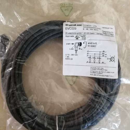 EVC009易福门IFM线缆（10M米），波兰制造，