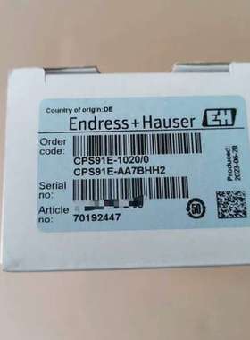 E+H PH电极 CPS91E-AA7BHH2(CPS91E