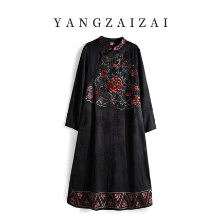 羊在在【洛阳牡丹】新中式改良旗袍国风高级感连衣裙L24YL0321