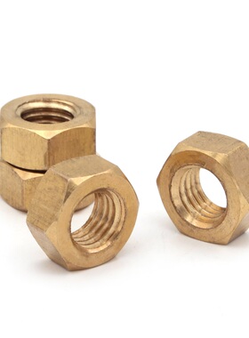 铜制六角螺母铜螺帽螺丝帽螺栓帽M1.6/M2M3M4M5M6M8M10M12M14M16