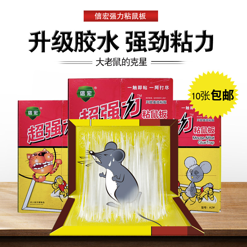 XINHONG 스티커 마우스 보드 슈퍼 강한 큰 마우스 스티커 접착제 마우스 잡기 부목 레스토랑 작업장 식품 공장 10 시트 무료 배송