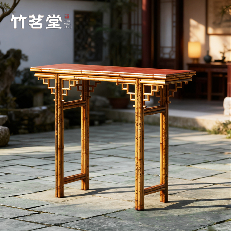 梅鹿竹复古条案桌中堂条几平头案