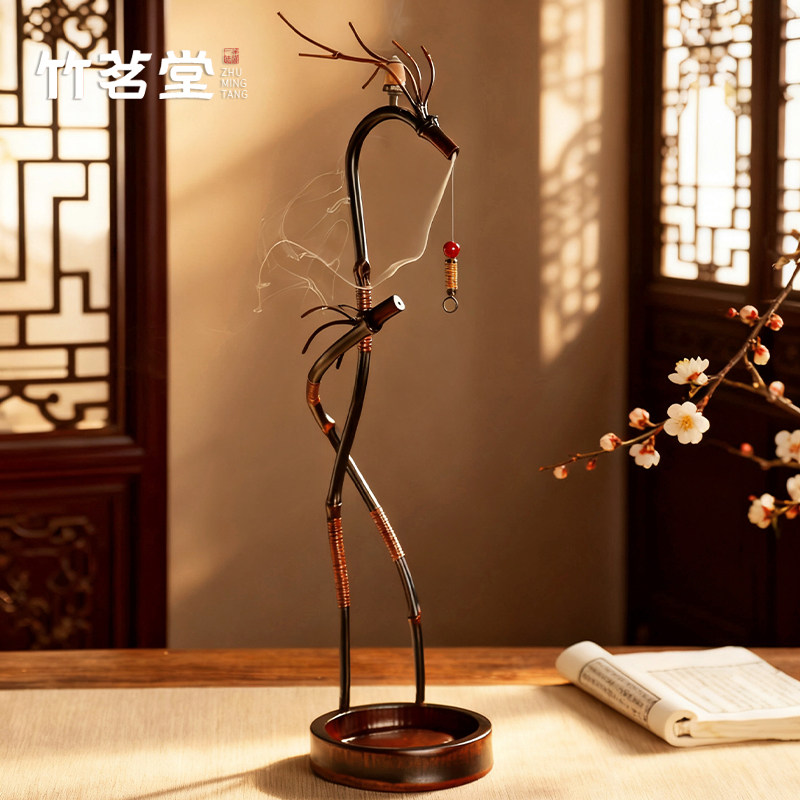大漆楠竹双龙头龙挂香香插香座香薰炉线香倒挂香架支架茶空间摆件,家居饰品,香托/香盘/香座/香插,淘宝优惠券,粉丝福利购,淘宝优惠卷