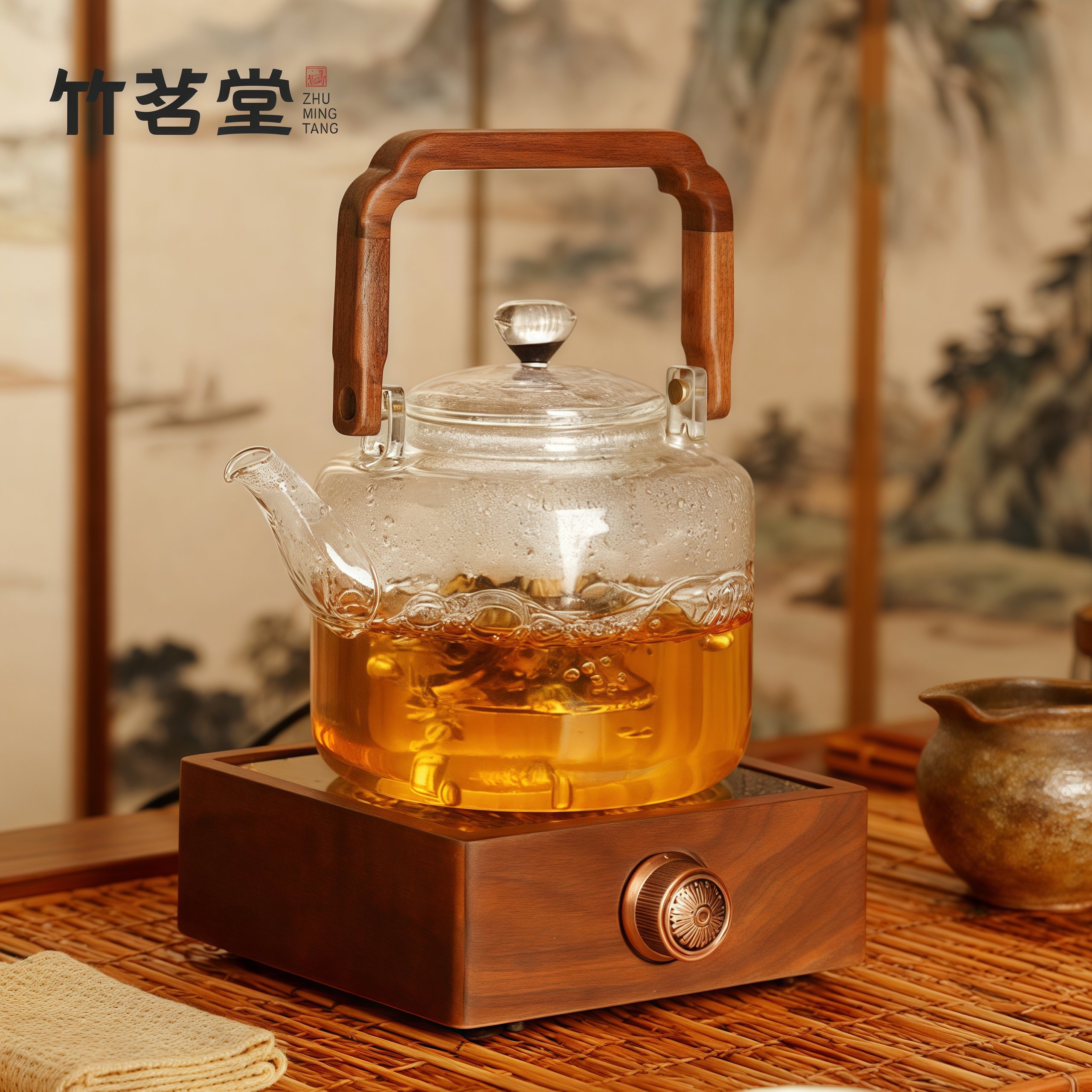 胡桃木电陶炉煮茶器围炉煮茶烧水壶提梁壶煮茶壶家用电磁炉茶炉,餐饮具,煮茶炉,淘宝优惠券,粉丝福利购,淘宝优惠卷