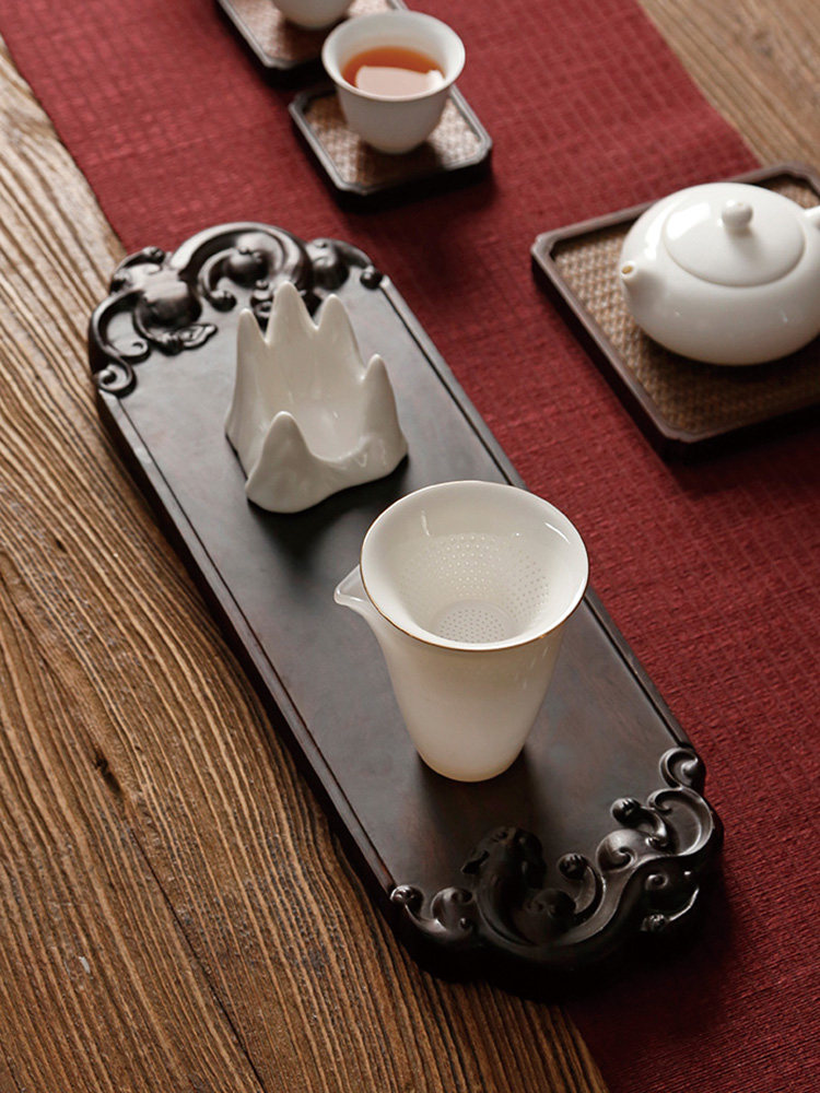 陶瓷茶漏隔茶叶泡茶过滤网器 德化白瓷茶滤 功夫茶具配件漏斗茶虑