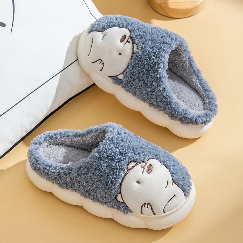 保暖棉拖鞋男冬天新款情侣室内家居家用加厚底毛毛绒棉拖女士冬季
