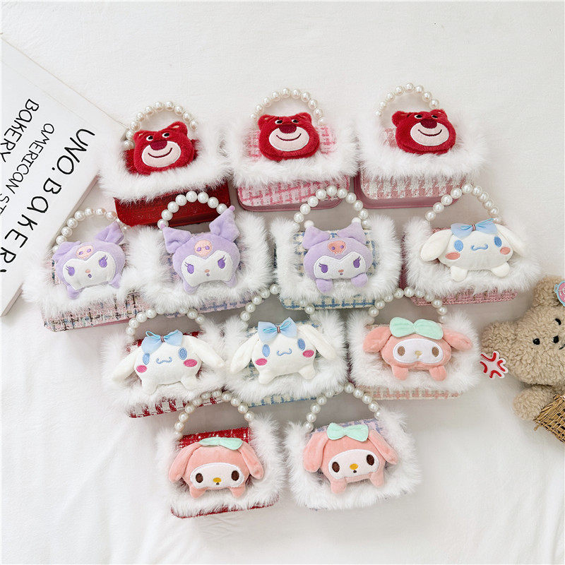 儿童包包女可爱女童斜挎包2023新款时尚公主小女孩背包珍珠手提包