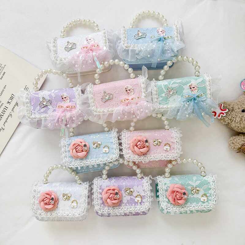 儿童包包女童斜挎包新款卡通时尚公主洋气女孩蝴蝶结手提包生礼物