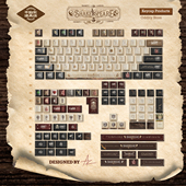 莎士比亚 王牌键帽十四行诗原厂高度PBT1.6厚152颗设计原厂复古