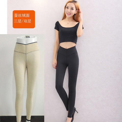 朗瑞正品女高腰三层加厚打底裤