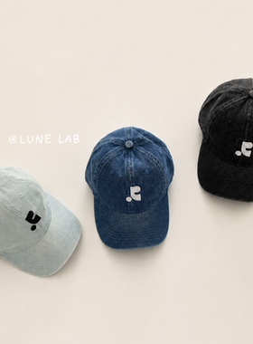LUNE LAB 美式复古水洗牛仔棒球帽男女街头显脸小鸭舌帽大头围