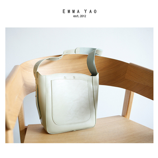 EMMAYAO小众设计 简约时尚女士包 牛皮小方包单肩包 真皮斜跨青年