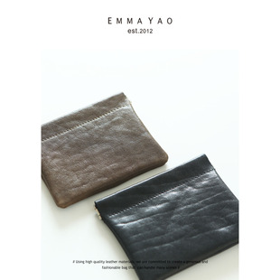 EMMAYAO牛皮卡包女士零钱包时尚真皮小卡包名片包韩版简洁小钱包
