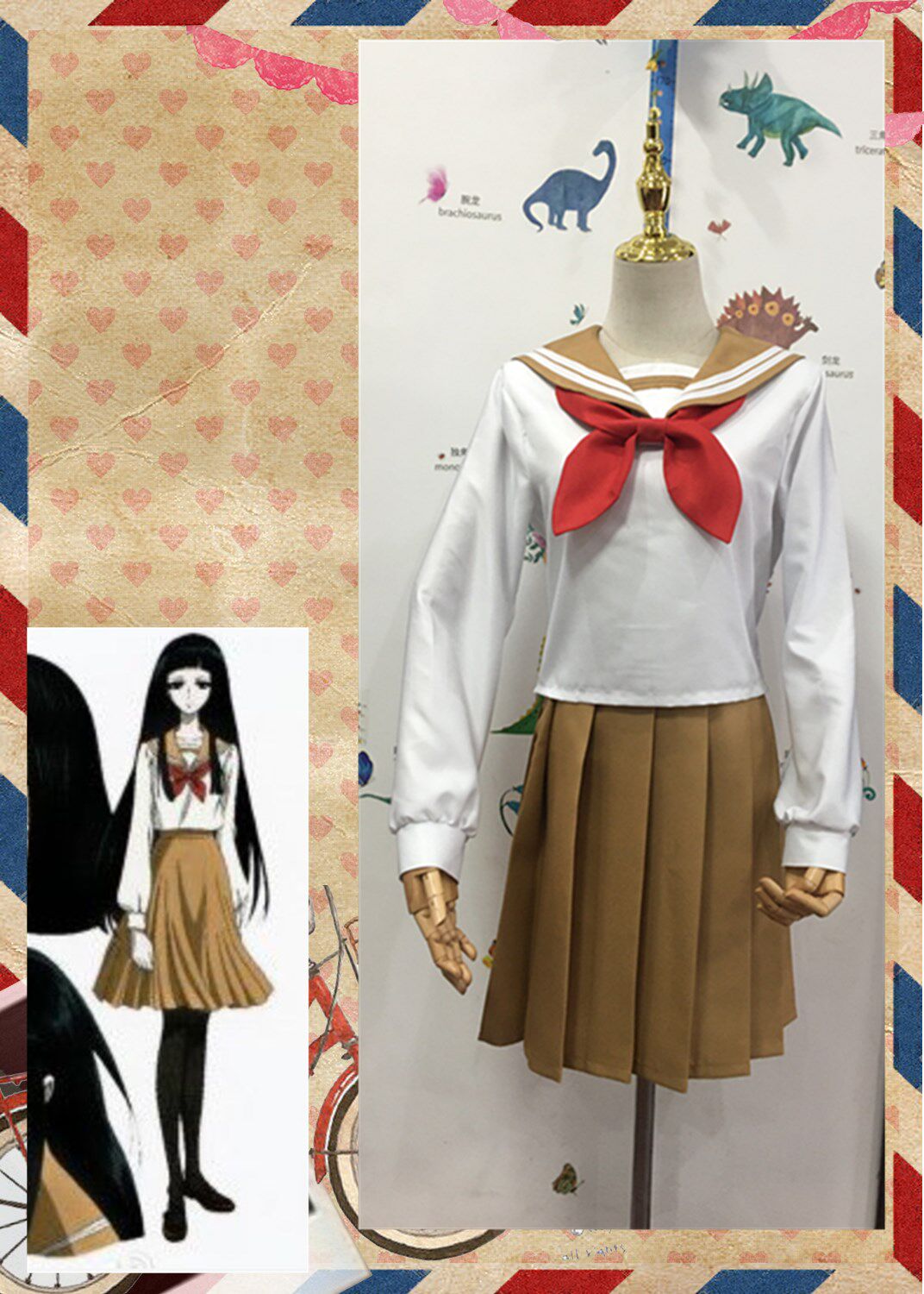 漫逸锦悦  psychopass 心理测量者王陵璃华子动漫cos水手制服校服