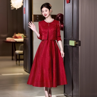 回门便装 高端敬酒服女新娘结婚订婚宴礼服裙高级感新中式 婚服套装
