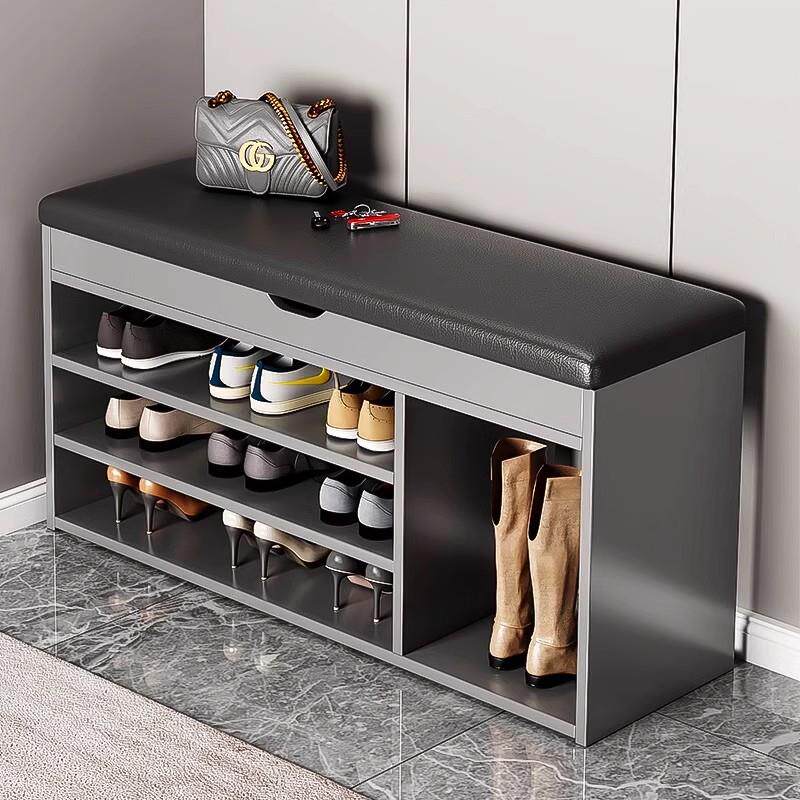 换鞋凳家用门口入户可坐式鞋架轻奢感鞋柜坐垫一体进门饰品