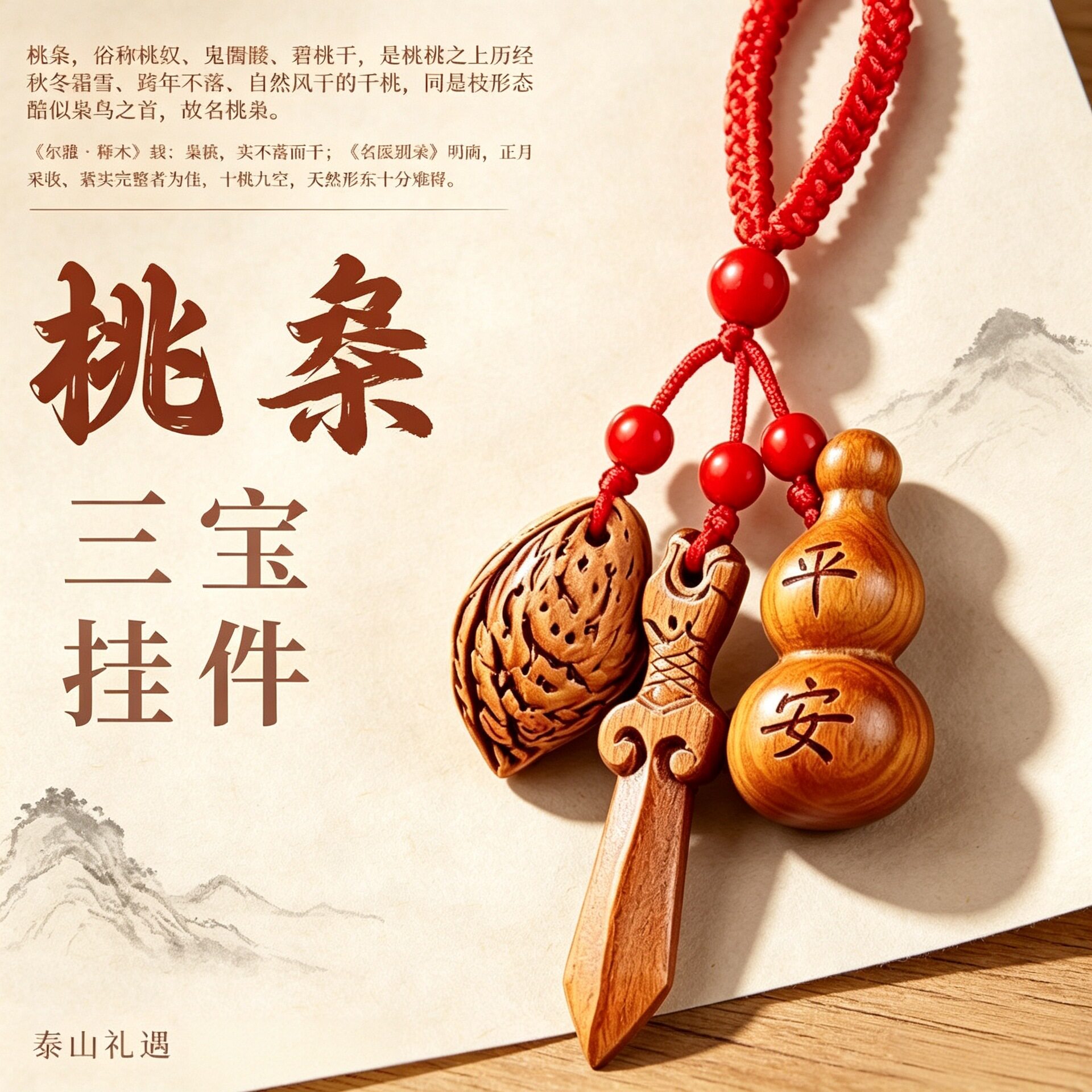 天然木葫芦桃核桃木剑随身居家镇家卧室门挂葫芦桃核桃木剑钥匙扣