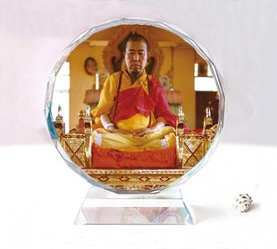 宣化上人款1水晶像模型居家车载摆件创意生日礼物纪念工艺品