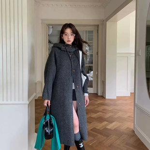 OH297 含69.8绵羊毛 玥儿小众质时尚 单排扣休闲显瘦羊毛外套