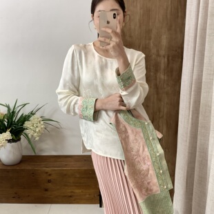 马甲6122 玥儿家国风新中式 含5真丝 人丝提花上衣小衫 6121 式