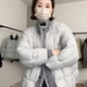 玥儿假两件女短款 欧洲站2025冬新款 保暖羽绒服外套coco针织门襟