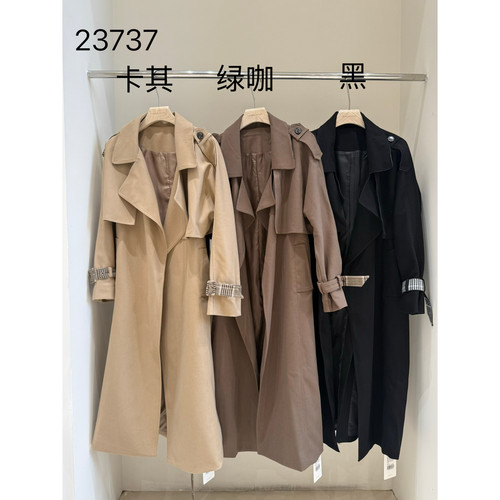 白标26秋上新韩系复古经典立领简约气质通勤百搭风衣(配腰带23737