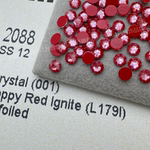 奥地利水晶施家钻2088平底圆形钻001L179i赤红色美甲钻指甲华子钻
