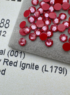 奥地利水晶施家钻2088平底圆形钻001L179i赤红色美甲钻指甲华子钻