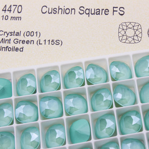 奥地利施家水钻4470尖底华子肥方（L115S）薄荷绿10MM美甲饰品