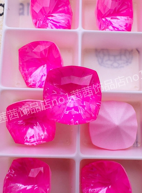 奥地利施家水晶4460尖底万花筒方钻DIY美甲饰品L137i芭比粉华子钻