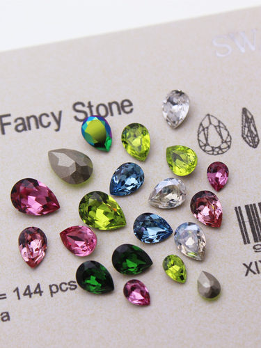 华子美甲钻4320指甲饰品水滴8*6