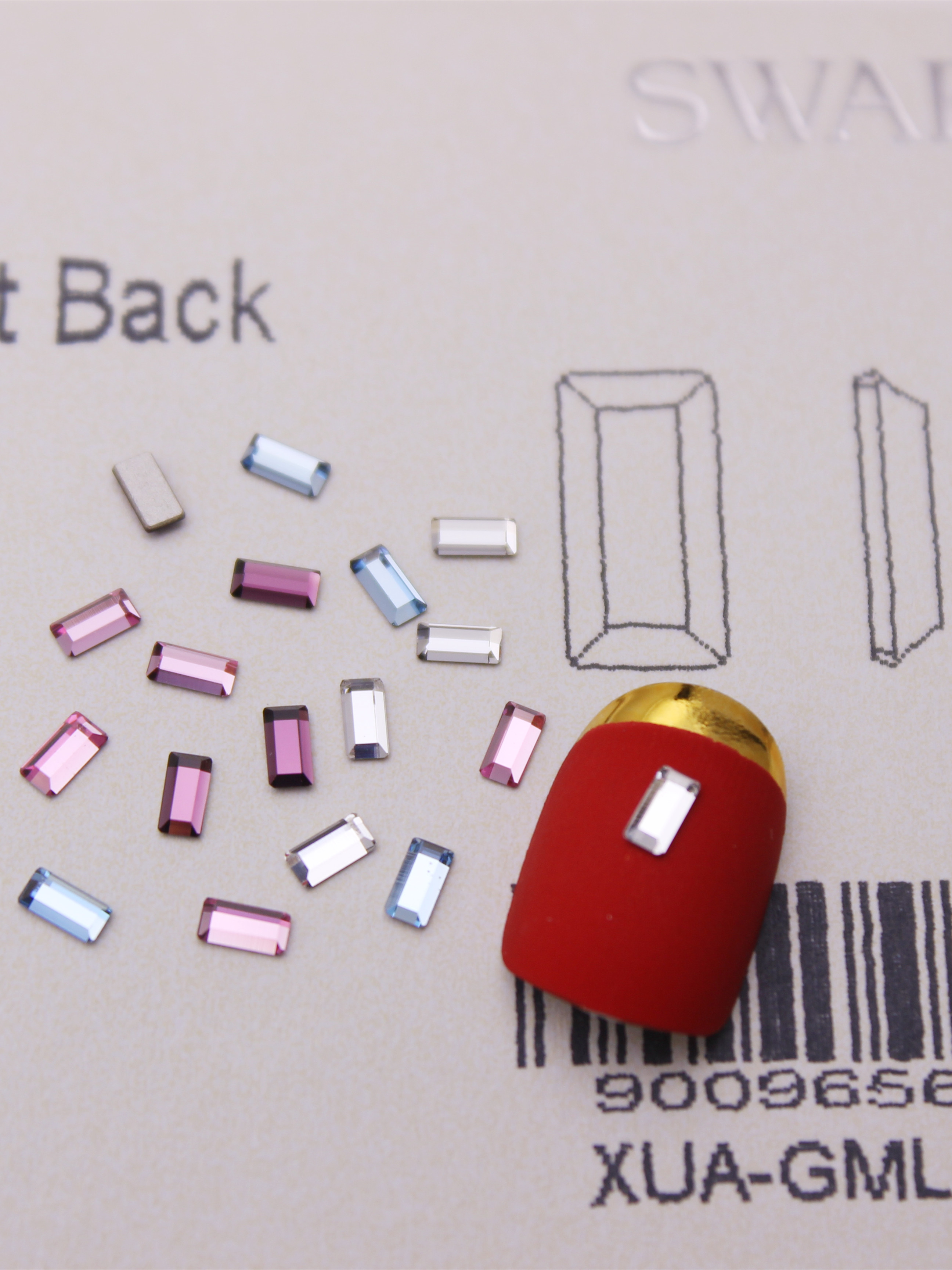 施家奥地利水晶2510长方形华子钻