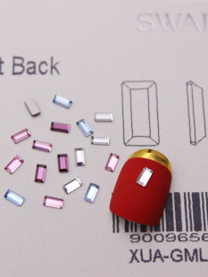 施家奥地利华子平底钻2510迷你长方长条形钻美甲贴钻饰品DIY水钻