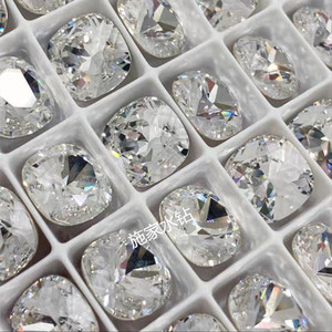 奥地利施家水钻4470尖底肥方8MM美甲饰品钻球花式肥边立体异形钻