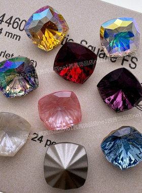 奥地利施家水晶4460万花筒方形尖底钻手工饰品发夹DIY华子钻14MM