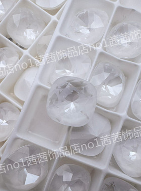 奥地利施家水晶4470尖底肥方L139i 电光白 美甲手工饰品DIY华子钻