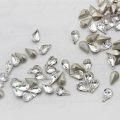 施家水晶美甲饰品4328奥钻尖底白色水滴001穿戴甲饰品手工钻Ｄiy