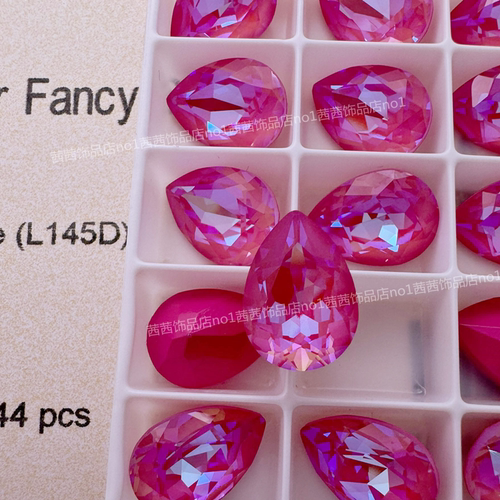 施家钻43320尖底水滴L145D美甲