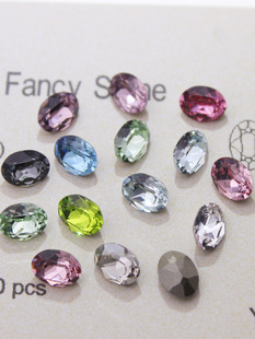 施家水晶4120鸽子蛋8 华子美甲饰品堆钻指甲钻手链配钻戒指钻 6MM