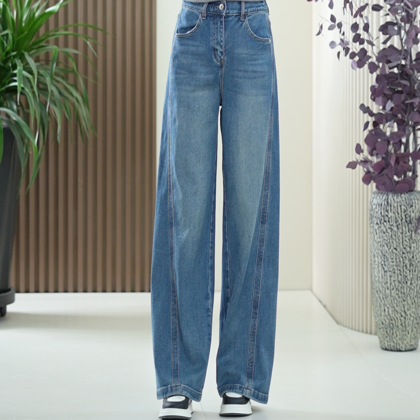 莱赛尔直筒镰刀牛仔裤大码复古蓝调立体分割线百搭春秋冬季长裤女,女装/女士精品,牛仔裤,淘宝优惠券,粉丝福利购,淘宝优惠卷