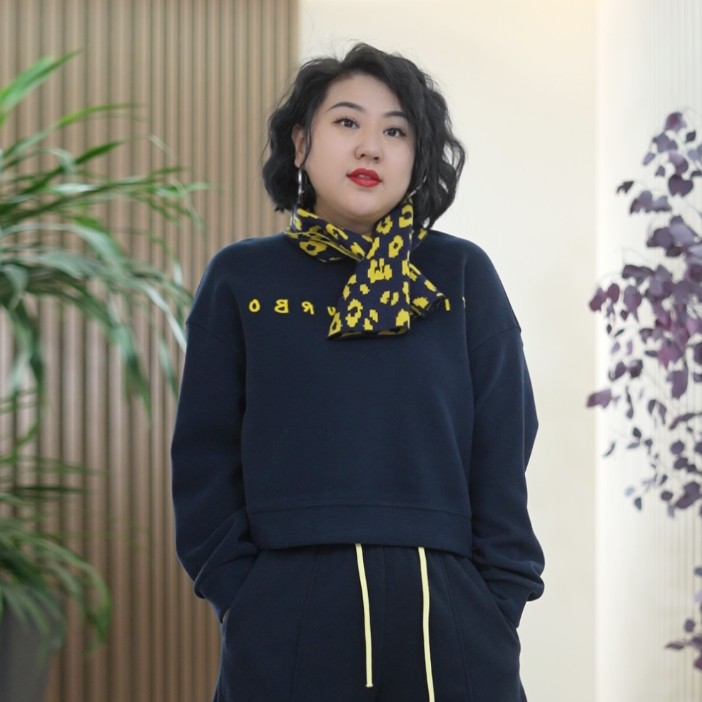 【自带围脖】双面绒含羊毛卫衣莱赛尔上衣女保暖显瘦柔软短款上衣