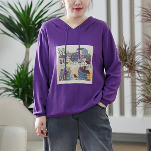 印花卫衣大码休闲百搭上衣女