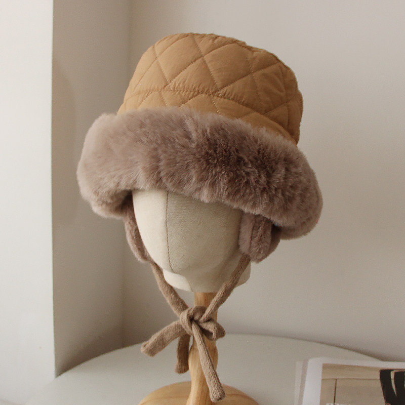 大脸护耳渔夫帽女秋冬季显脸小加绒加厚保暖毛绒盆帽骑车防风帽子,服饰配件/皮带/帽子/围巾,帽子,淘宝优惠券,粉丝福利购,淘宝优惠卷