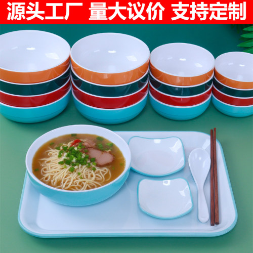 密胺仿瓷餐具酒店餐厅碗商用塑料