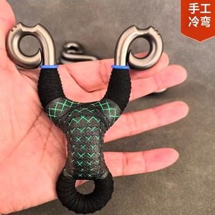 9 10毫米半闭口直板反曲弓传统带定位槽瞄点弹弓手工冷弯传统弹弓