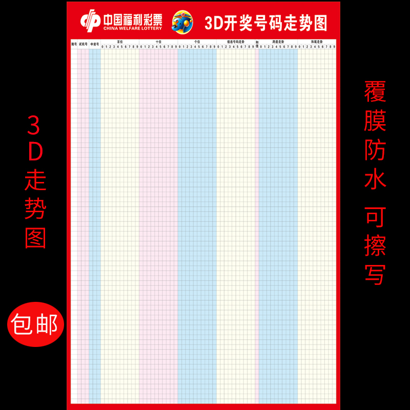 福利彩票店用品双色球3D走势图